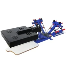 Table Type 3 Color 1 Station Screen Press with Dryer for T-shirt DIY Equipment