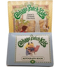 2 Cabbage Patch Kids books 1984 Xaviers Fantastic Discovery & Autograph book