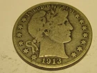 1913-S Barber Half Dollar VG     ^^^^^^