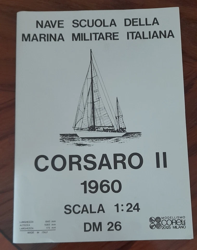 Corel Corsaro II° Nave Scuola Della Marina Militare Italiana SM 26 Scala 1:24 - Immagine 3 di 4