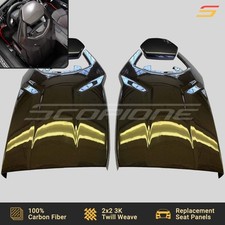 Scopione Carbon Fiber Seat Covers Back Panels Trim Set For Lamborghini Aventador