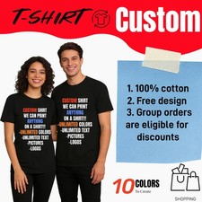 Custom Adult T-Shirt - Front Back Print with Your Image - Personalized Design