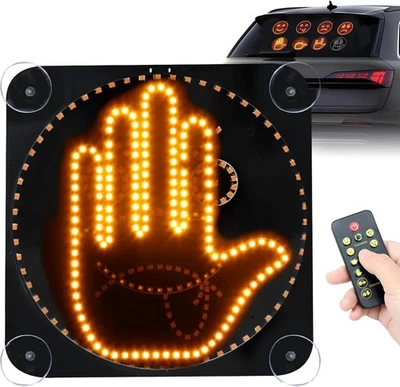 ALDST Car Finger Light with Remote, Hand Gesture Amber LED Suction Cup...