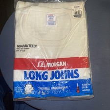 Vtg 80s J.E. Morgan Long Johns size L Thermal Underwear Pants Mens Sealed USA