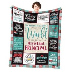 Assistant Principal Week Gifts, Assistant Principal Gifts for 60" x 50" Cyan