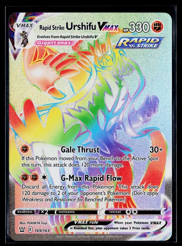 SWSH05: Battle Styles #169/163 Rapid Strike Urshifu VMAX (Secret) Pokemon