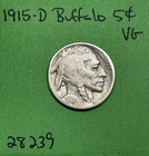 1915 D Buffalo Nickel 5c Vg Very Good Semi-Key Date Five Cent Coin