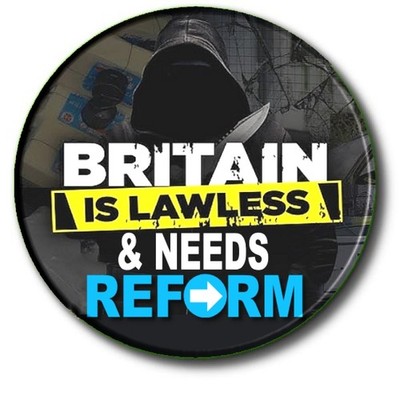 BRITAIN NEEDS REFORM UK -NIGEL FARAGE WAHLABZEICHEN 55mm