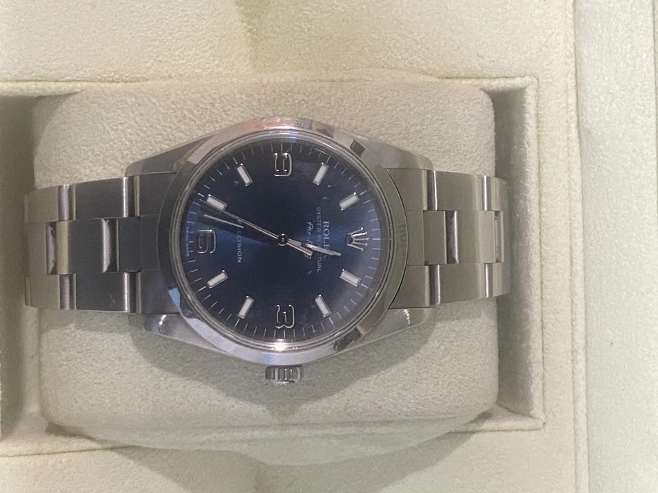 Rolex Oyster Perpetual Air-King 14000 acero inoxidable esfera azul reloj Oyster Foto 2 de 4