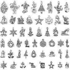 Christmas charms, wholesale bulk lots christmas charm mixed tibetan si