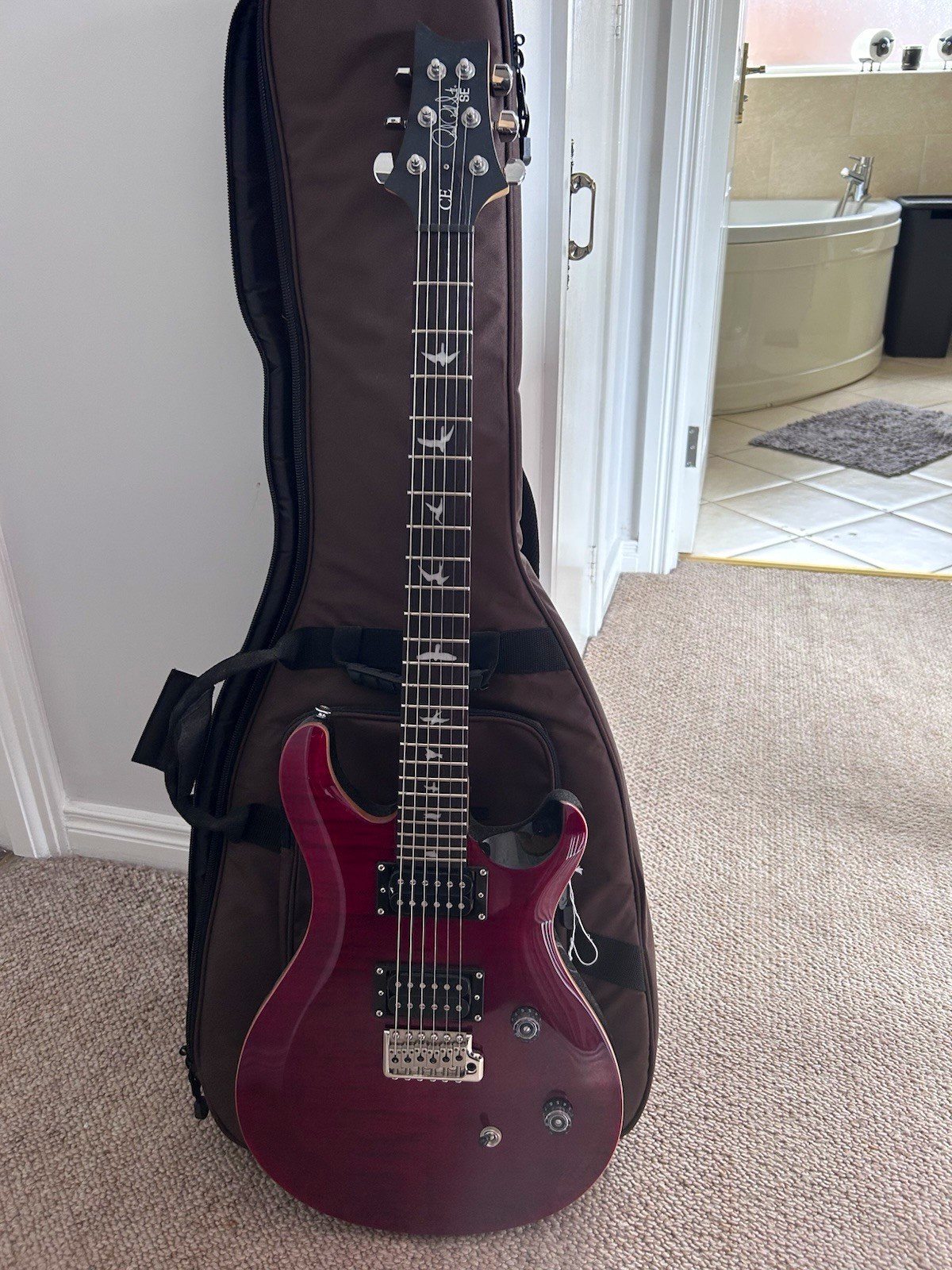 PRS SE Custom 24 Electric Guitar Black Cherry + Gig Bag