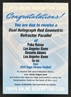 2025 Topps Chrome Davante Adams/Puka Nacua Dual Autographs (RAW)