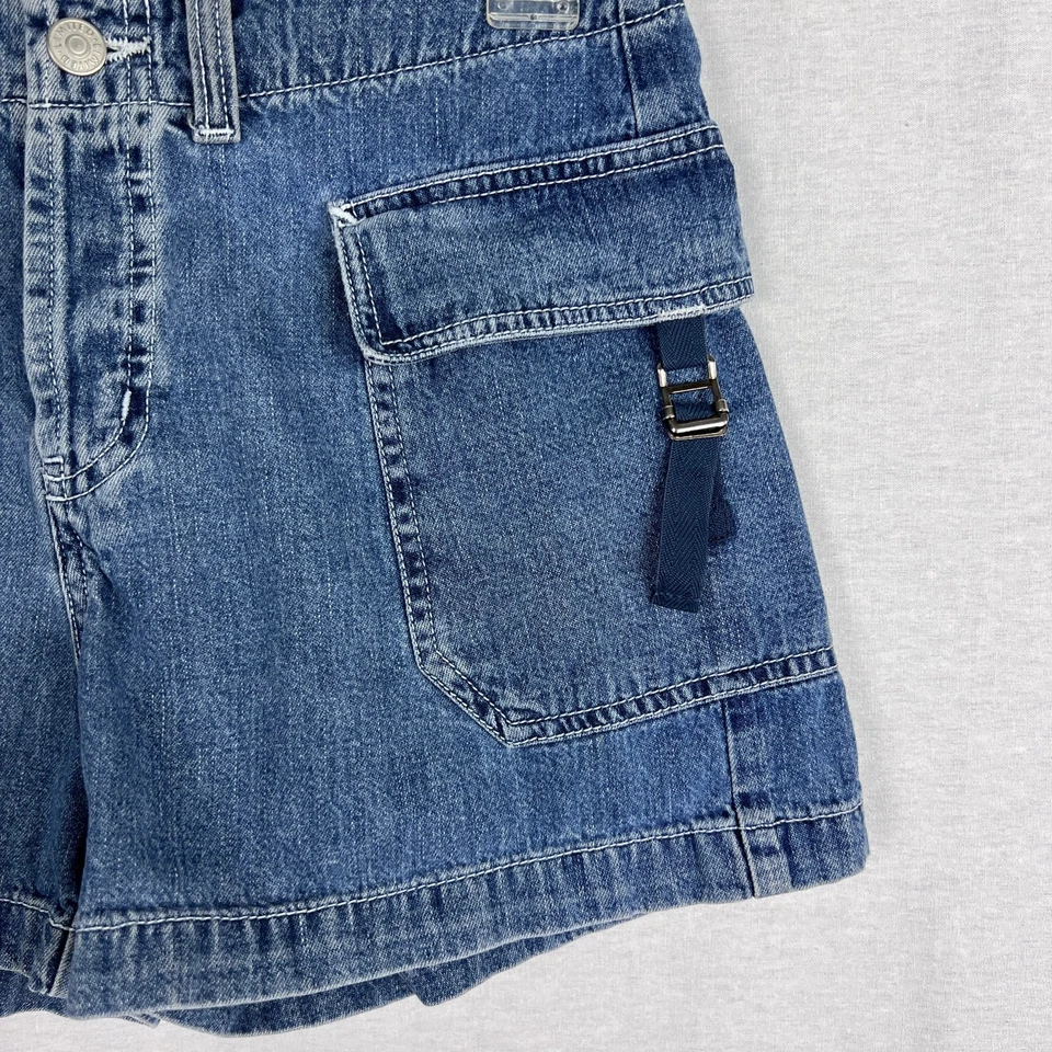 Vintage The Limited Shorts Feminino 4 Y2K Cintura Baixa Jeans Carga Jorts Skatista Grunge - Imagem 3 de 4