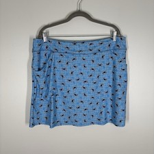 Southwind Apparel Women 2xl Preppy Athletic Blue Carolina Crab Print Court Skort