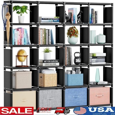 Large Storage Cube Shelves 20-Grid Modular Organizer Easy Assembly Durable Home