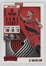 2018-19 Panini Contenders Game Ticket Red CJ McCollum #95 10ba