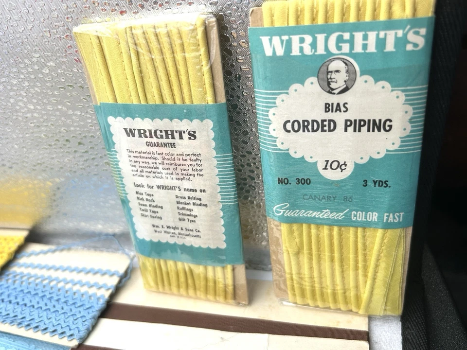 Lote misto de 33 acabamentos de costura vintage lote - fita de viés, encadernação de costura, rack Rick - Imagem 3 de 4