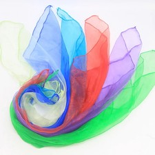 Sheer Square Scarf Girls Solid Dance Music Performance Head Wrap 60x60cm
