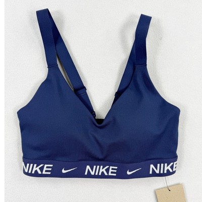 Nike Indy Medium Support Padded Adjustable Sports Bra Size XS Navy FD1065-410