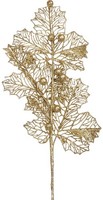 Clayre & Eef 50932 Weihnachtsdekoration Goldfarbig 75 Cm