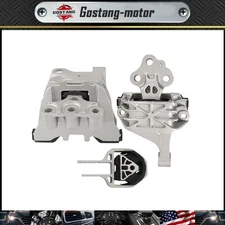 3Pcs New Rear Engine Motor & Transmission Mounts Set For Dodge Dart 2013-2016