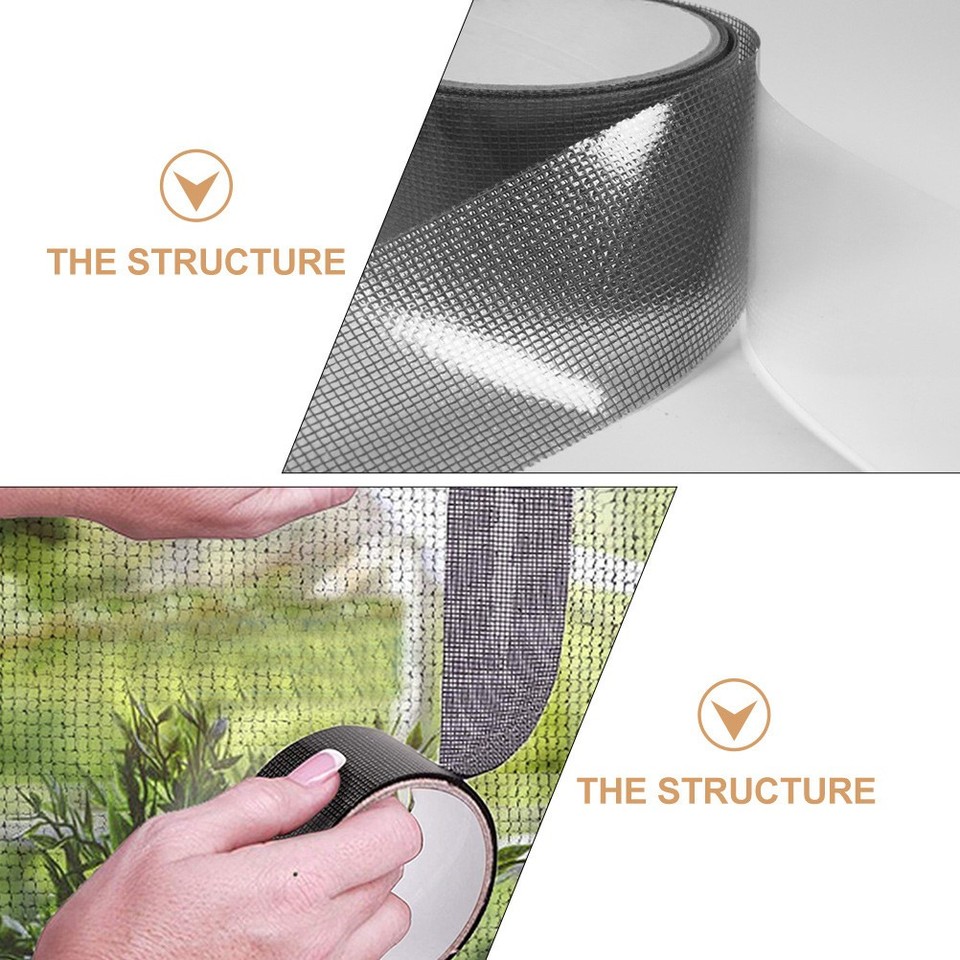 Grey Durable Window Mesh Repair Tape Self Adhesive Fiberglass Screen ...