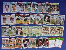 1974 TOPPS BASEBALL STAR RC HOF LOT OF 35 MOSTLY DIFF NM W/2 TEAM CL *374193
