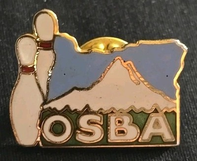 VINTAGE OSBA ''OREGON STATE BOWLING ASSOCIATION '' LAPEL HAT PIN (Z2)