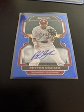 2022 Panini Prizm Draft Picks #PDP51 Peyton Graham Blue Auto 15/25 MT