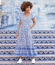 Joe Browns Women's Floral Print Lace Trim Maxi Dress