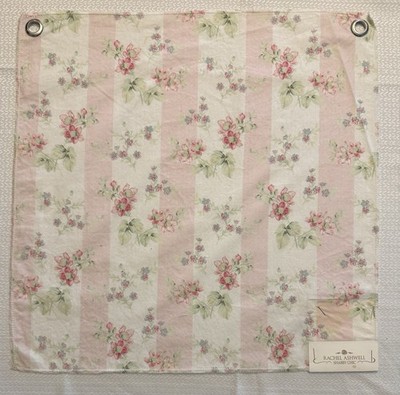 Vintage Rachel Ashwell Shabby Chic Meadow Stripe Cotton 16 x 16 Swatch Pink 