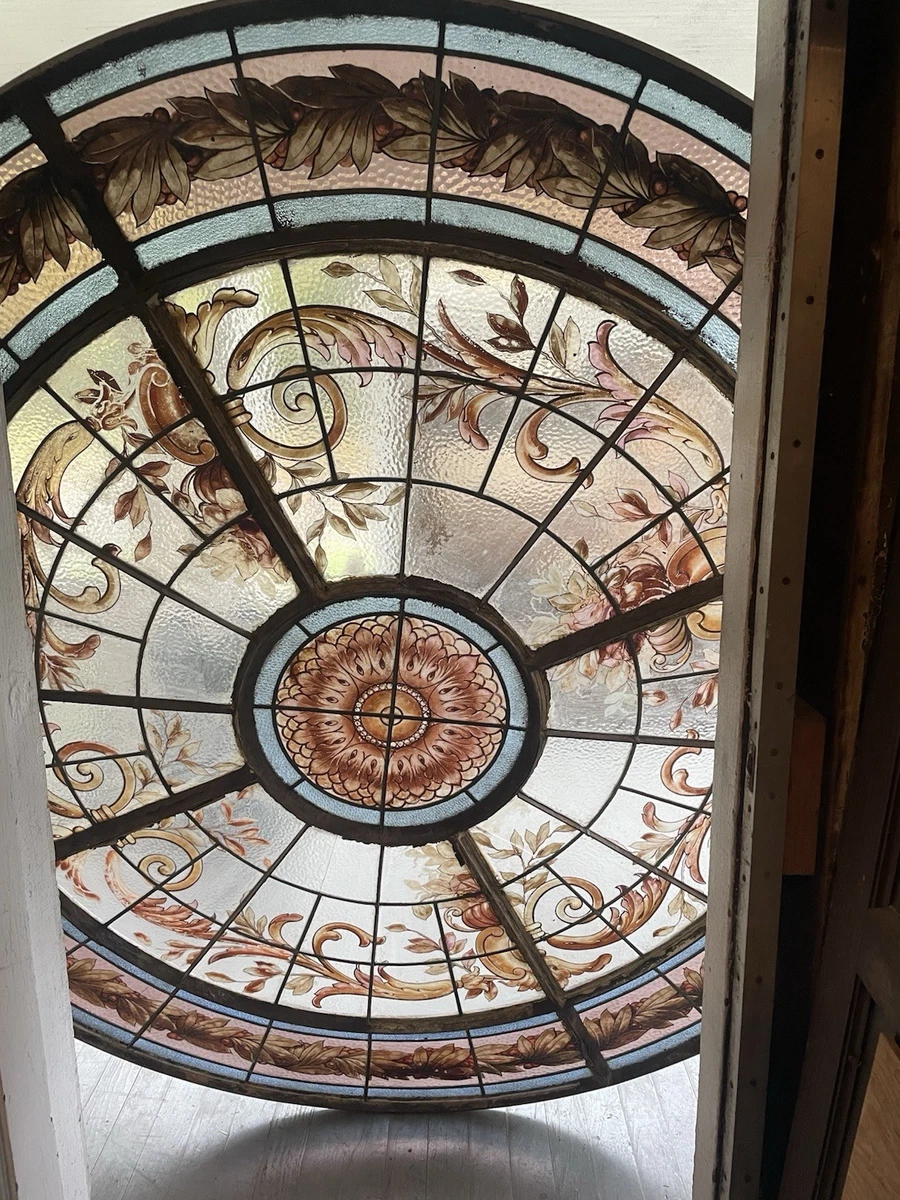 Texture Of A Round Stained Glass Window With Medieval Gothic Style