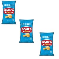 3X Amica Chips Classica Originale Patatine Kartoffelchips Gesalzen 50G Kartoffel