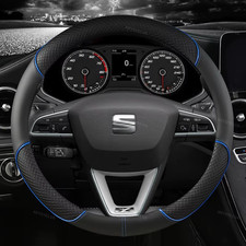 Car Steering Wheel Cover Microfiber Leather 38Cm Non-Slip for Seat Tarraco Arona
