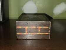 中国古玩　1983年　木製推黒　小箱　幅13cm 東K8-0330③タコチ Japanese Wood Box In Collectible Japanese Boxes (1900-Now) for