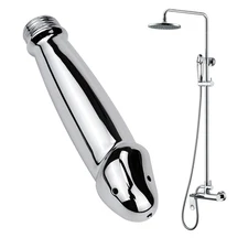 Aluminum Handheld Shower Enema Douche Kit Anal Vaginal Cleaner with Nozzle