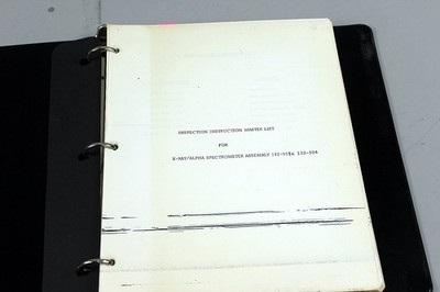 Apollo X-Ray Alpha Spectrometer Assembly Technical Manual Binder NASA 1970