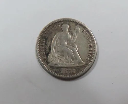 Photo of a 1873-P Seated Liberty Half Dime from an eBay listing that sold on Jul 21, 2026