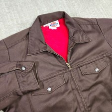 Vintage 70s Dickies Jacket Men 38 40 M Brown Eisenhower Workwear USA Made