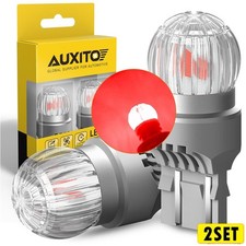 2Set AUXITO 7440 7443 7444 LED Red Bright Super Stop Brake Tail Parking Light Bu