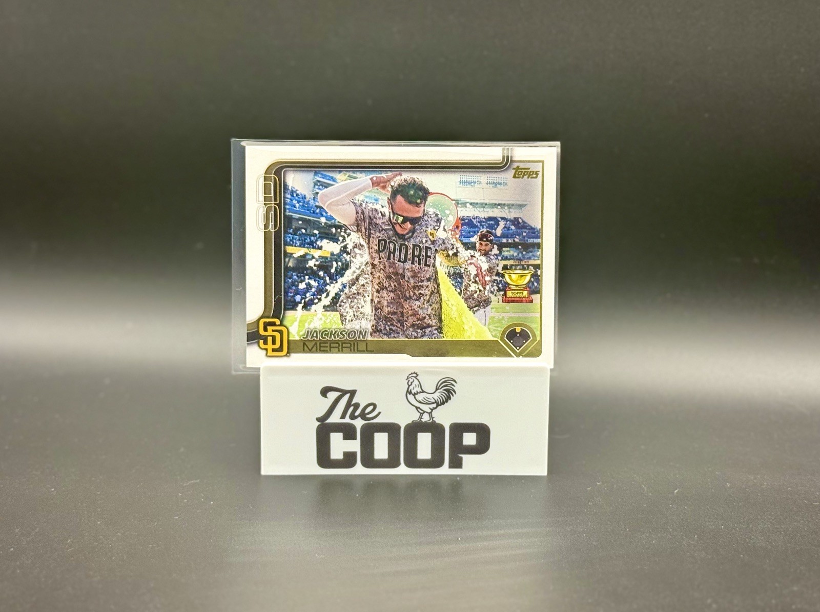 2025 Topps Series 1 Jackson Merrill #125 Golden Mirror Variation SP Rookie Cup