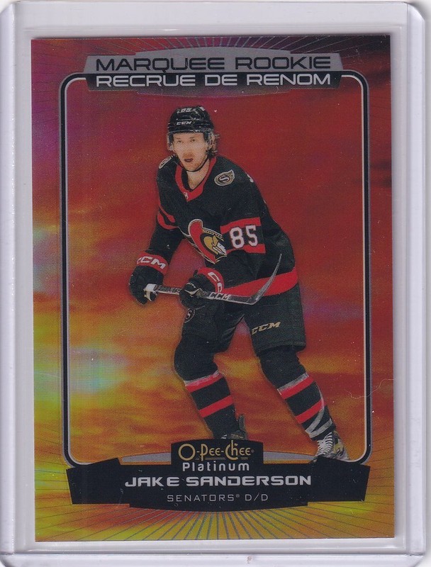 2022-23 OPC MARQUEE ROOKIE SUNSET VARIANT #297 JAKE SANDERSON