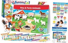 Montessori Preschool Busy Book for Toddlers Ages 3 and Up - Preassembled -