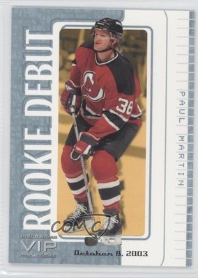 2003-04 ITG VIP Rookie Debut /52 Paul Martin #5 RC 1k9