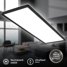 Deckenleuchte Briloner Panel schwarz Backlight LED 22W 58cm Deckenlampe Leuchte 