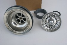 Lot 24 Kitchen Sink Basket Assembly Strainer Stainless Steel SS-01 3-1/2" Drain