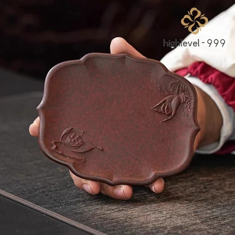 Yixing Zisha Purple Clay Holder For Pot Cup Creative Cup Coaster Tea Accessories