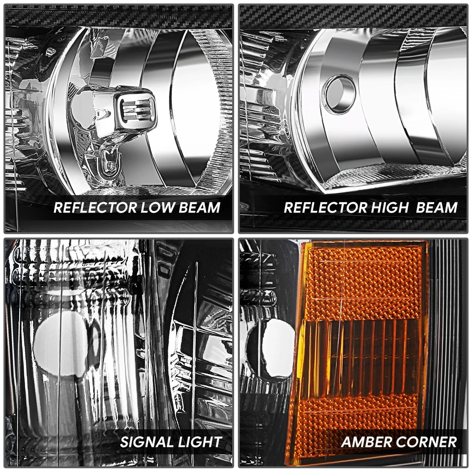 Conjunto de farol padrão fibra de carbono Fit 07-14 Chevrolet Silverado 2500 HD - Imagem 3 de 4