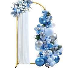 7.2 ft Arch Backdrop Stand, Metal Balloon Arch Stand, Stable Wedding 7.2F Gold