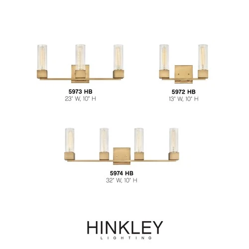 Hinkley Xander 23" Wide Heritage Brass 3-Light Bath Light - Picture 6 of 10